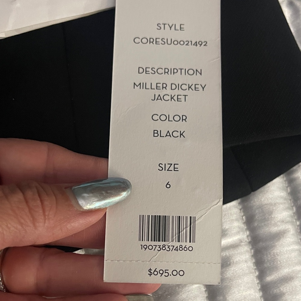 Veronica Beard Elegant Black Blazer with Shiny Silver Accents - Picture 14 of 14